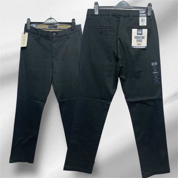 Dockers Signature Khaki Slim Fit Men's Flex Comfort Stretch Pants Size 30x30 - Picture 1 of 14